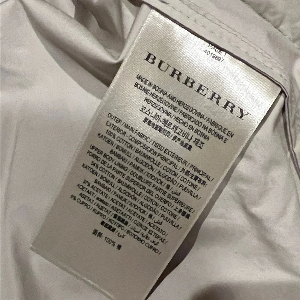 Burberry Brit Cream Double-Breasted Trench Coat with Belt - Picture 6 of 9